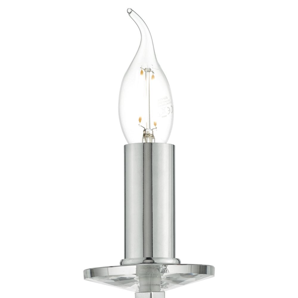 Lyon Wall Light Polished Chrome & Crystal