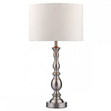 Madrid Table Lamp Satin Chrome With Shade