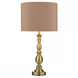 Madrid Table Lamp Antique Brass With Shade