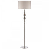 Madrid Floor Lamp Satin Chrome With Shade