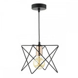 Midi Cage Pendant Matt Black & Bright Copper