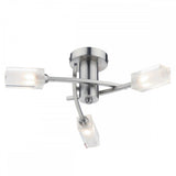 Morgan 3 Light Semi Flush Satin Chrome