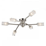 Morgan 6 Light Semi Flush Satin Chrome