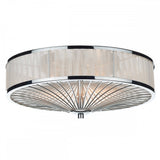 Oslo 3 Light Flush Polished Chrome/ White