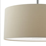 Ronda 3lt Pendant Ecru Faux Silk Shade 40cm