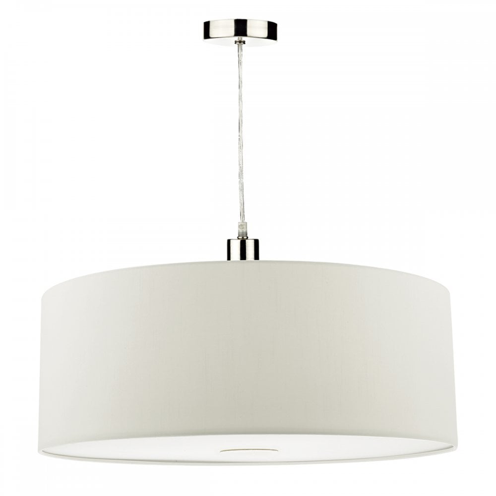 Ronda White Faux Silk Easy Fit Shade 60cm