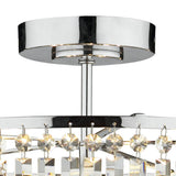 Rowena Tri-Tier Crystal Elegance Semi Flush in Polished Chrome