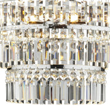 Rowena Tri-Tier Crystal Elegance Semi Flush in Polished Chrome