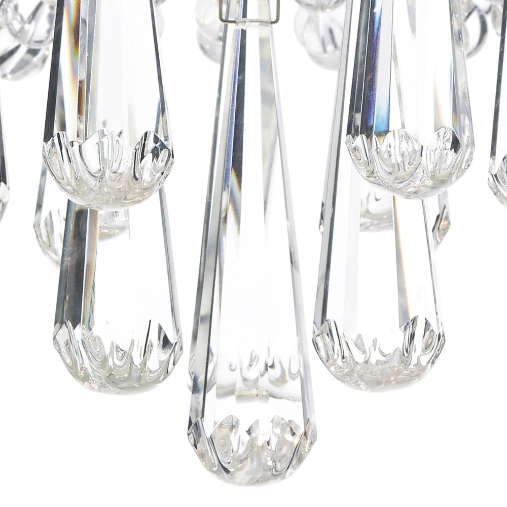 Saigon 5 Light Flush Polished Chrome/Clear
