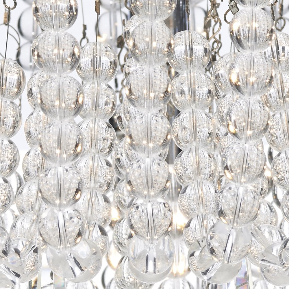 Saigon 5 Light Flush Polished Chrome/Clear