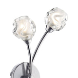 Seattle 2 Light Wall Light Satin Chrome Glass