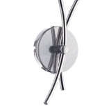 Seattle 2 Light Wall Light Satin Chrome Glass