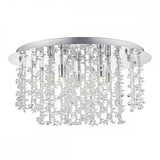 Sestina 5-Light G9 Flush Mount with Decorative Rods and Crystal Beads