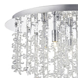 Sestina 5-Light G9 Flush Mount with Decorative Rods and Crystal Beads