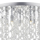 Sestina 5-Light G9 Flush Mount with Decorative Rods and Crystal Beads