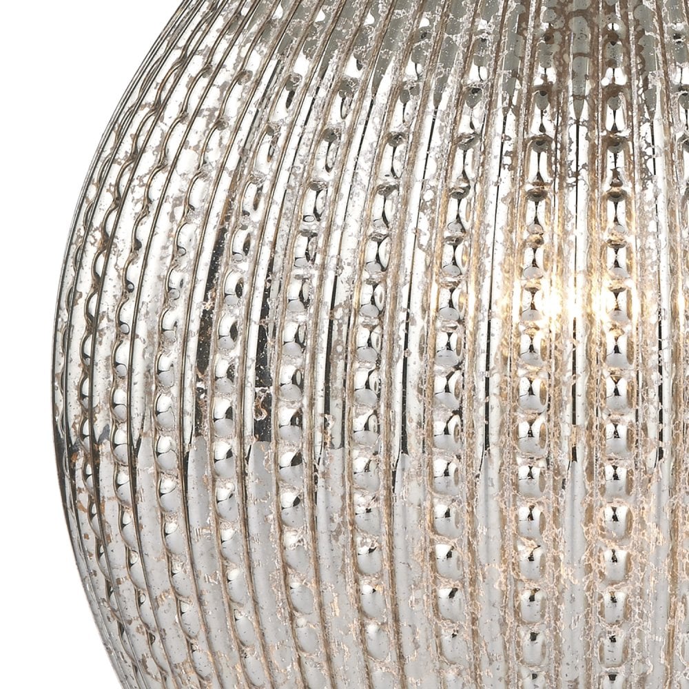 Sonia Dual Light Table Lamp Antique Brass & Silver Glass With Shade