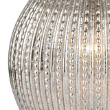 Sonia Dual Light Table Lamp Antique Brass & Silver Glass With Shade