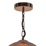 Speckle 1 Light Electro Plated Pendant Copper Finish