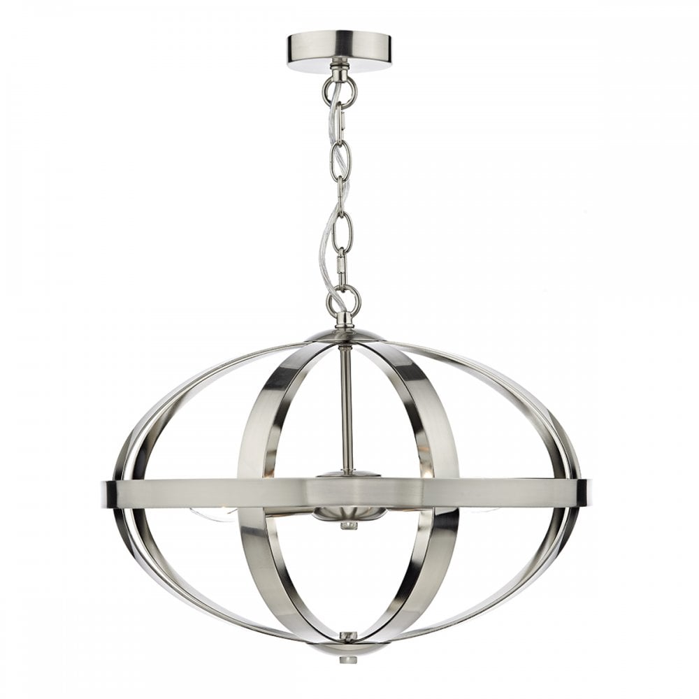 Symbol 3 Light Pendant Satin Chrome
