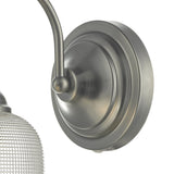 Tack Wall Light Industrial Nickel and Textured Glass