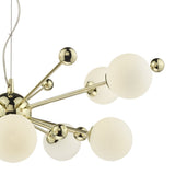 Ursa 10 Light Pendant Polished Gold Opal Glass