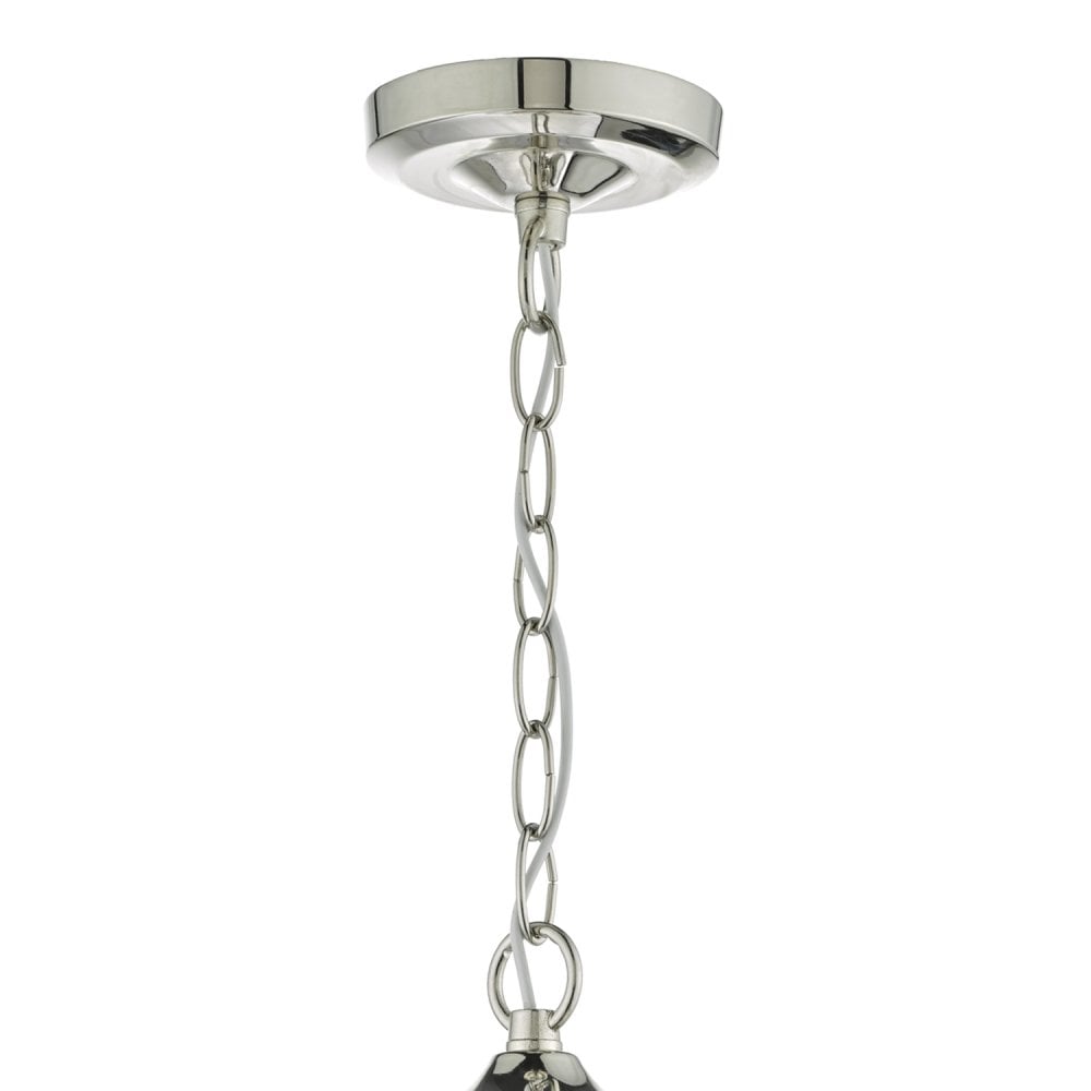 Vanessa 3 Light Pendant Polished Nickel & Glass