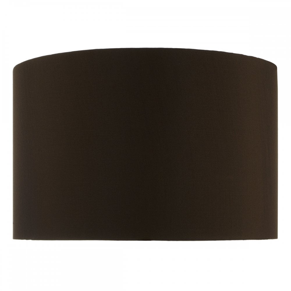 Voyage Brown Faux Silk Drum Shade 38cm