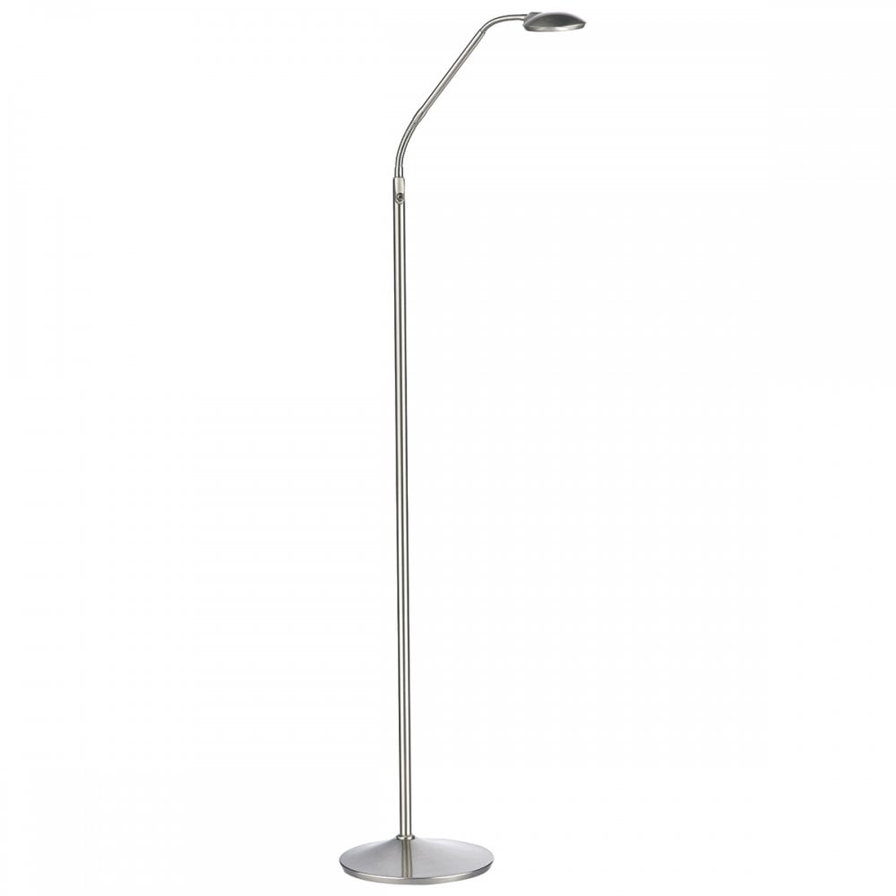 Wellington Task Floor Lamp Satin Chrome LED