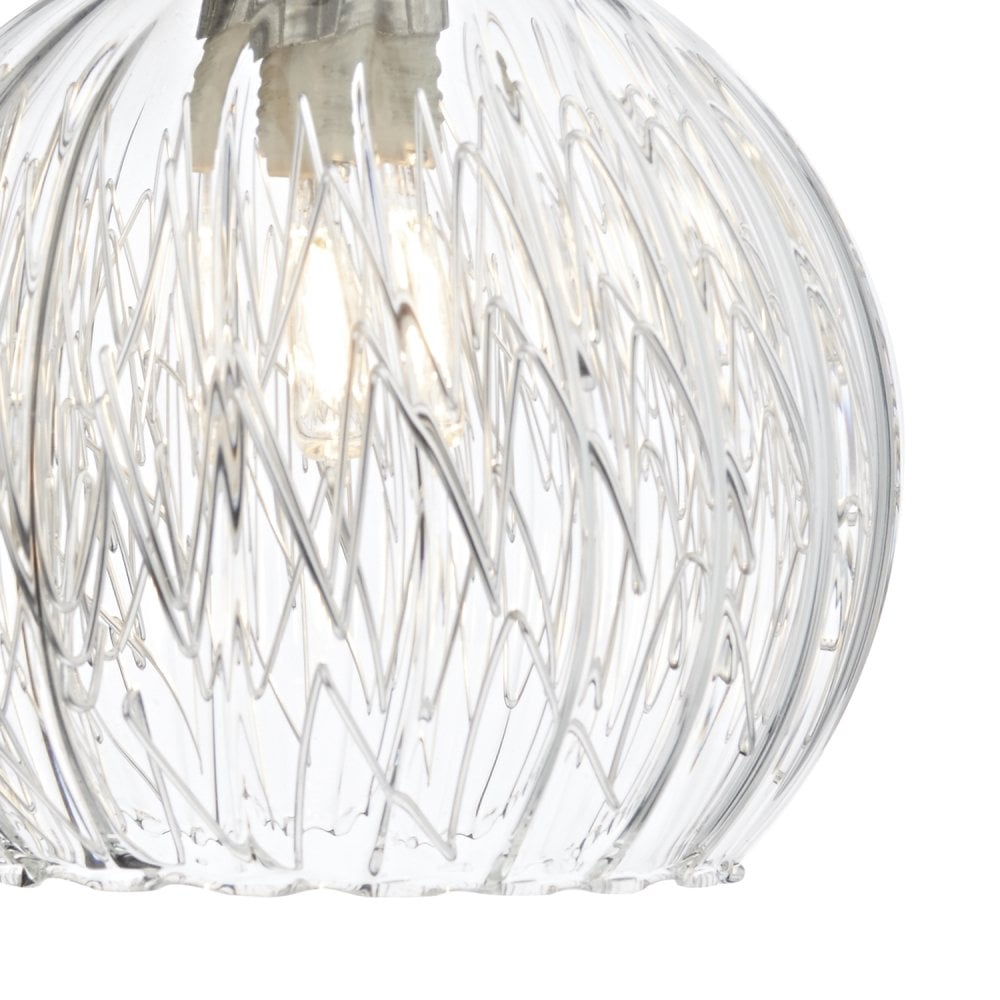 Yasmin Wall Light Polished Chrome and Ribbed Glass