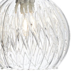 Yasmin Wall Light Polished Chrome and Ribbed Glass