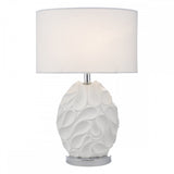 Zachary Oval Table Lamp White With Shade