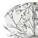 Zafir 3 Light Flush Polished Chrome Crystal