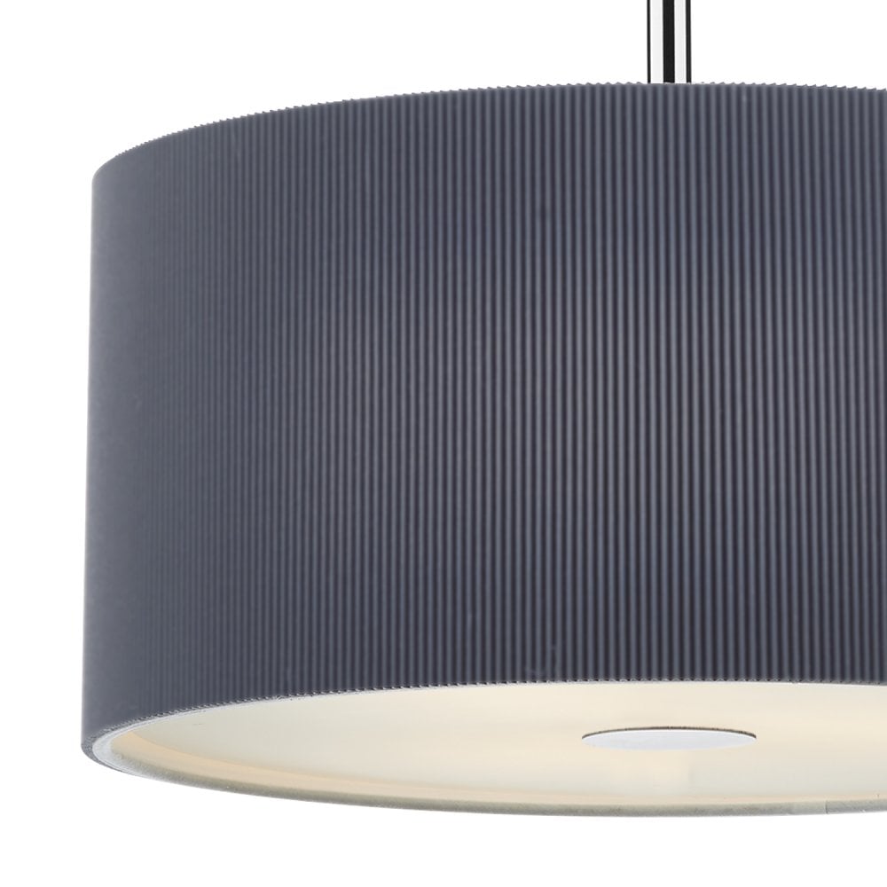 Zaragoza 3 Light Pendant Grey 40cm