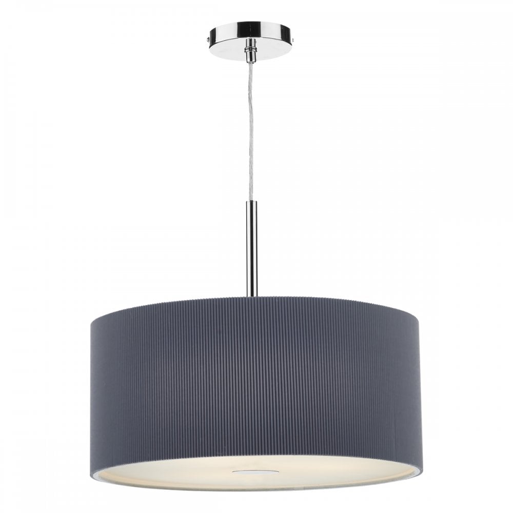 Zaragoza 3 Light Pendant Grey 60cm