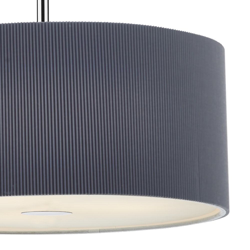 Zaragoza 3 Light Pendant Grey 60cm