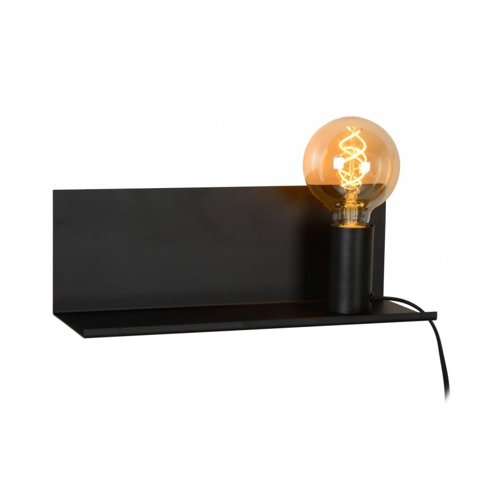 Sebo Contemporary Black Metal Table Lamp Rectangle Design