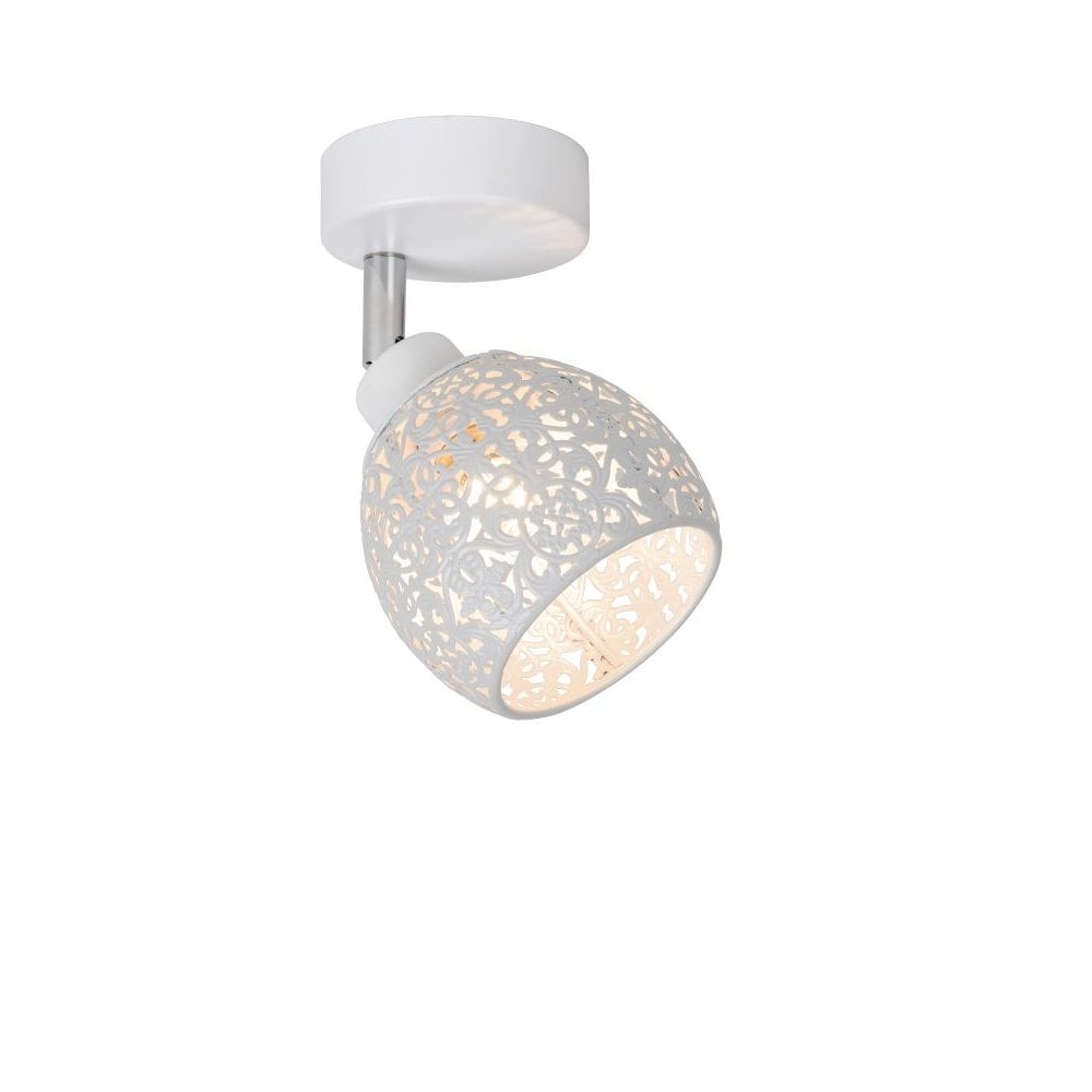 Vintage White Metal Ceiling Spot Light - Tahar Round Design