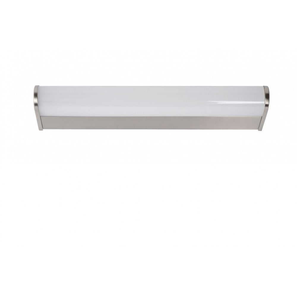 Jasper Sleek Rectangle Satin Chrome Wall Light with Opal Accents