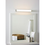 Jasper Sleek Rectangle Satin Chrome Wall Light with Opal Accents
