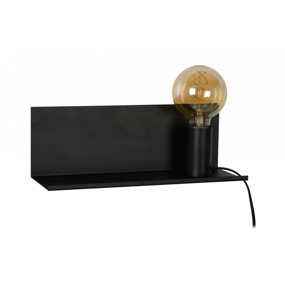 Sebo Contemporary Black Metal Table Lamp Rectangle Design