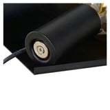 Sebo Contemporary Black Metal Table Lamp Rectangle Design