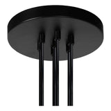 Sleek Modern Black Metal Multi-Light Pendant Fixture