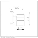 Modern Satin Chrome Steel Wall Spotlight with LED Bulb