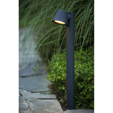 Modern Anthracite LED Bollard Lamp with Round Aluminum Design