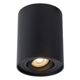 Sleek Black Aluminum Cylinder Ceiling Spotlight