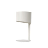 Contemporary White Metal Table Lamp with Modern Round Design