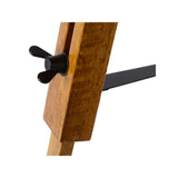 Cottage Chic Black & Light Wood Triangular Floor Lamp