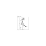 Cottage Chic Black & Light Wood Triangular Floor Lamp