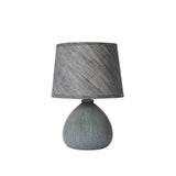 Ramzi Grey Round Ceramic Cottage Table Lamp