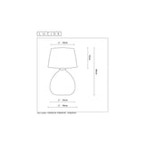 Ramzi Grey Round Ceramic Cottage Table Lamp